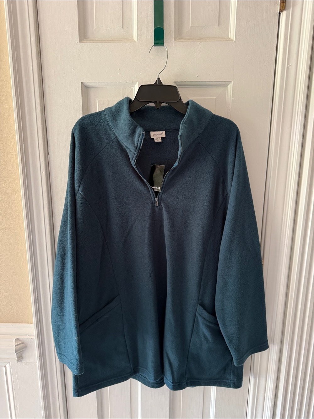Avenue Teal Half-Zip Fleece Ski Jacket